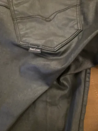 Salsa Jeans Push Up Encerados Negros