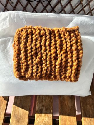 Cuello-braga tejido mano de oveja merina de Chile