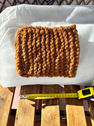 Cuello-braga tejido mano de oveja merina de Chile