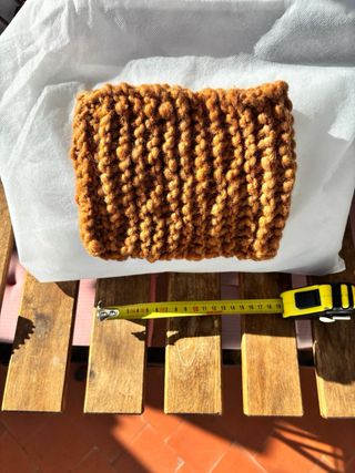 Cuello-braga tejido mano de oveja merina de Chile