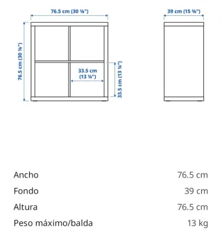 Estantería Ikea Kallax Roja Lacada