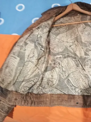 Chaqueta Cuero Vintage Hombre XL