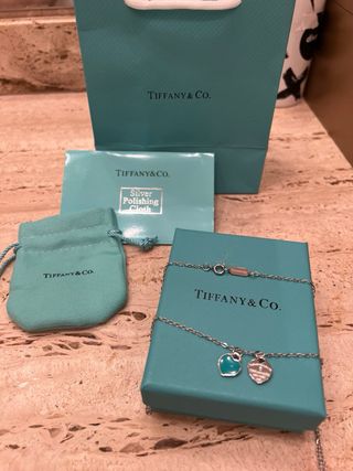 Collar Tiffany & Co. Corazón Plata y Teal
