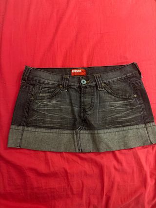 Falda vaquera UISSOS azul/gris