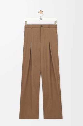 Pantalón Loewe ancho pinzas crema