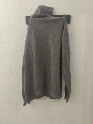 Jersey Polo Ralph Lauren Gris Cuello Alto Lana