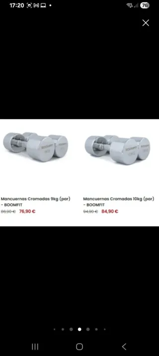 Mancuernero con 10 pares de mancuernas (1–10 kg)