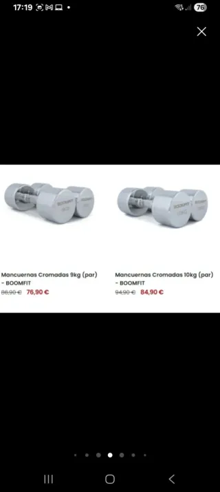 Mancuernero con 10 pares de mancuernas (1–10 kg)