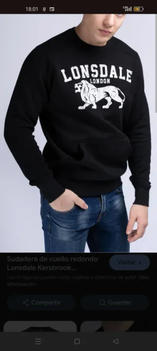 Sudadera Lonsdale Kersbrook Talla M Nueva