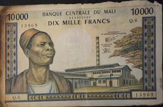 Billete 10000 Francos Mali