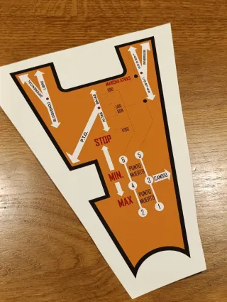 Pegatina cambio marchas PASCUALI Color anaranjado