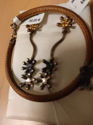 Conjunto Pendiente y Pulsera Plata