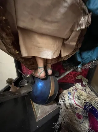 Virgen Cap i Pota S. XIX con Urna