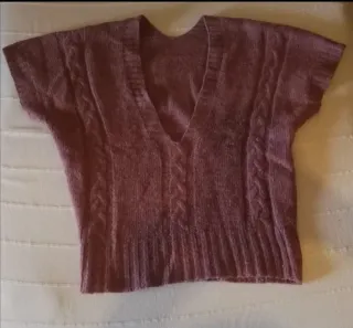 Jersey lana lila corto