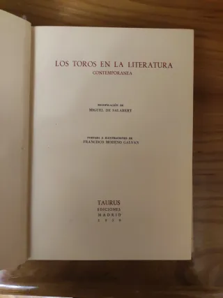 LOS TOROS DE LA LITERATURA