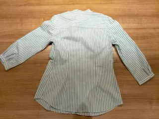 Camisa Rayas Blanca y Azul Massimo Dutti Mujer