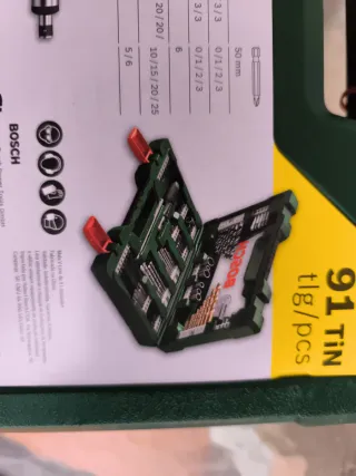 Maletín Bosch Puntas y Brocas 91 Piezas