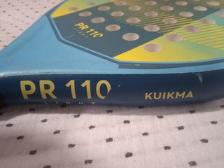 Pala de pádel infantil, azul y amarilla