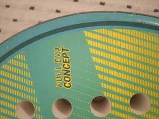 Pala de pádel infantil, azul y amarilla