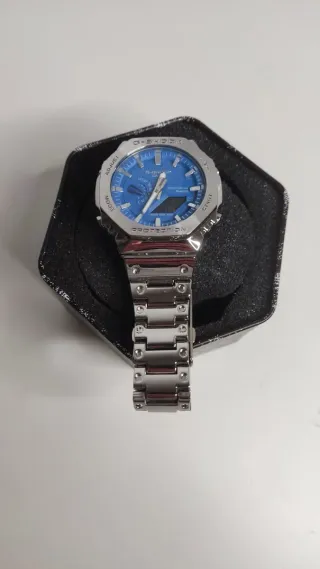 G-Shock Reloj Azul y Plateado