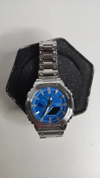 G-Shock Reloj Azul y Plateado