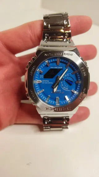 G-Shock Reloj Azul y Plateado