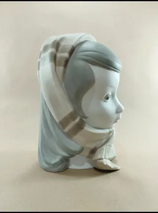 Busto Lladró Cabeza de Niña Porcelana