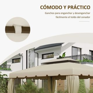 Techo cenador 4x3 beige