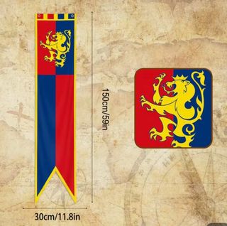 Juego 2 Banderas Medievales León