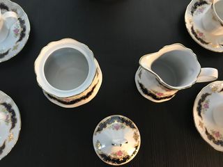 Juego Tazas Café Bavaria Porcelana Años 70