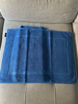 2 Nuove Tappeti da Bagno Blu in Cotone