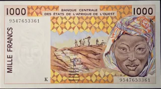 Billete 1000 Francos África 1995