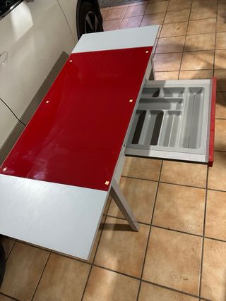 Mesa de cocina extensible con 2 sillas