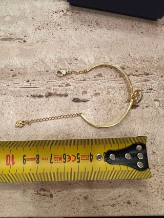 Pulsera Swarovski Dorada con Cristal Verde