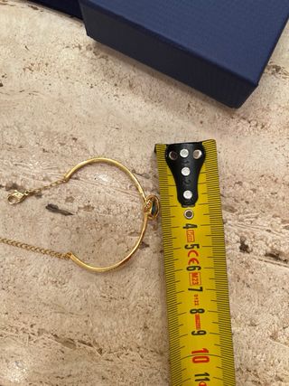 Pulsera Swarovski Dorada con Cristal Verde