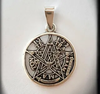 Colgante Tetragrammaton Plata Ley 925