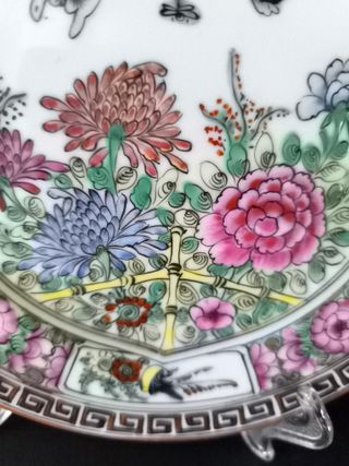 Prato 18cm Borboleta Macau Porcelana