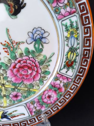 Prato 18cm Borboleta Macau Porcelana