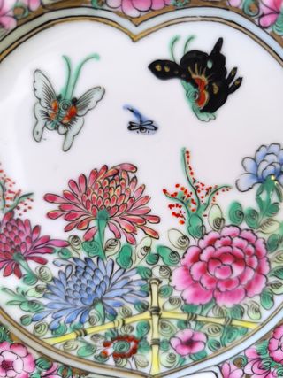 Prato 18cm Borboleta Macau Porcelana