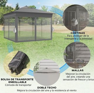 Carpa 3x3 plegable con luces led