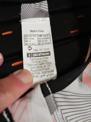 Chaleco protección dorsal nieve 12 años