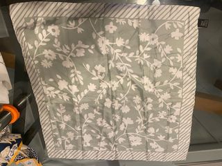 Foulard seta verde e bianco