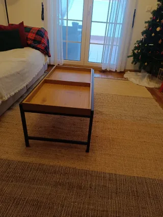 Mesa de centro TRAPPEDAL roble cálido 50x100