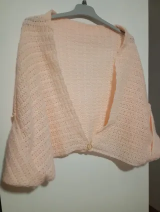 Cardigan tejido mujer rosa talla única
