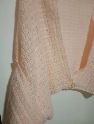 Cardigan tejido mujer rosa talla única
