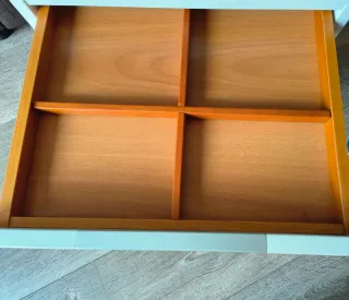 Cajonera escritorio con ruedas y cristal