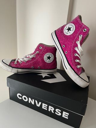 Zapatillas Converse Niña Glitter Rosa