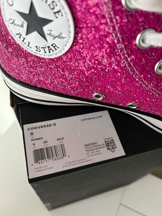 Zapatillas Converse Niña Glitter Rosa
