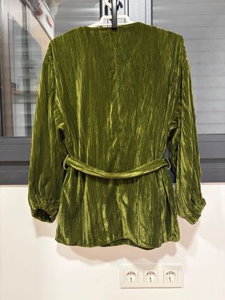 Kimono Slowlove verde terciopelo