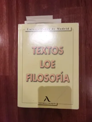 Filosofía, 2 Bachillerato. Textos